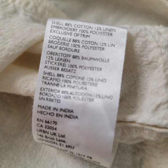 Free People Ships And Sails Embroidered Top Womens L Nautical Floral Boho Chic - Picture 7 of 9